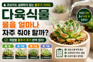 다육식물 물을 얼마나 자주 줘야 할까? 계절별 관리 노하우 8 다육식물 썸네일