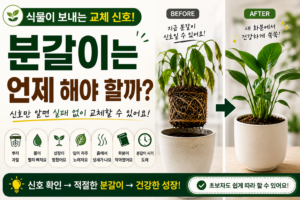 분갈이는 언제 해야 할까? 식물이 보내는 교체 신호 총정리 6 분갈이 썸네일