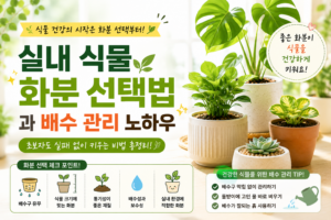 실내 식물에 가장 적합한 화분 선택법과 배수 관리 노하우 5 화분선택 썸네일