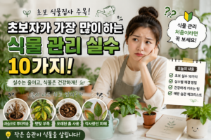 초보자가 가장 많이 하는 식물 관리 실수 10가지와 예방법 3 식집사초보 썸네일