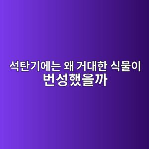 석탄기에는 왜 거대한 식물이 번성했을까 1 ec849ded8384eab8b0ec9790eb8a94 ec999c eab1b0eb8c80ed959c ec8b9debacbcec9db4 ebb288ec84b1ed9688ec9d84eab98c 1786967204